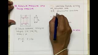 Pressure Pressure Due To Liquid Column Absolute and gauge pressure [upl. by Rehpinej165]