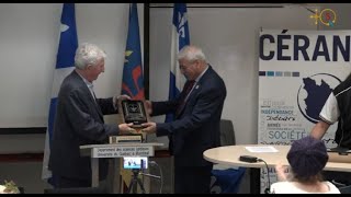 Remise du prix Independantium à Ferhat Mehenni par le CÉRANUQAM Université de Québec à Montréal [upl. by Graehl376]