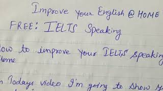 Ielts Speaking Free English speaking practice lesson  watch full video for more benefits [upl. by Casmey269]