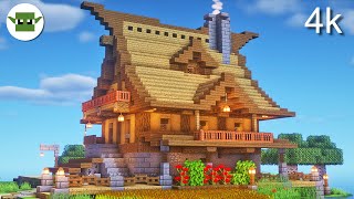 Minecraft 4k Rustic House  Easy andyisyoda 5x5 Build Tutorial [upl. by Adrianne]