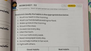 worksheet 53 class 45worksheetclass4class5manishakinraवर्कशीटवर्कबुकworkbookworkbookenglish [upl. by Nerraj]