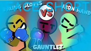 Boxing gloves vs Gauntlet vs Iron hand with faces short [upl. by Nylhtak947]