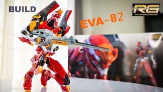 RG EVA02  EVANGELION PRODUCTION MODEL02 Plastic model SPEED BUILD [upl. by Orozco]