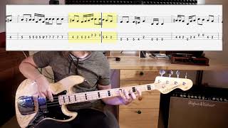 Legião Urbana  Eduardo e Mônica bass cover with tabs in video [upl. by Alyac731]