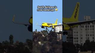 Spirit Airlines is now bankrupt 😭 shorts airline avgeek aviation spirit retirement airbus [upl. by Huttan]