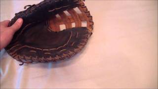 Wilson A2000 A2800 First Base Mitt Relace Before and After [upl. by Eecram]