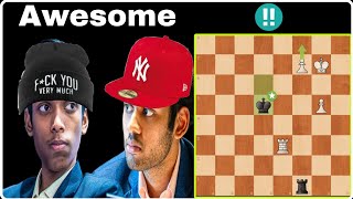 Beautiful match played between R Praggnanandhaa vs Arjun Erigaisi  FIDE World Cup 2023 [upl. by Consuela]