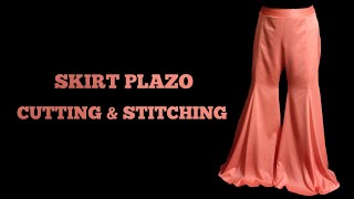 skirt plazo cutting and stitching  skirt plazo  shabbir master [upl. by Arykahs]