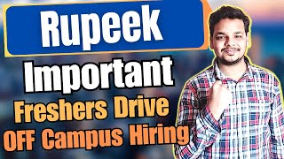 Rupeek Again Biggest Hiring  OFF Campus Drive For 2024  2023  2022 Batch Hiring  Fresher Jobs [upl. by Gyasi]