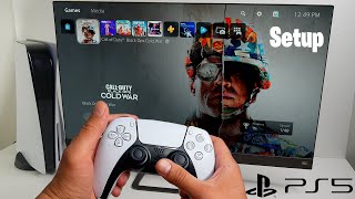 PlayStation 5 Initial Setup Startup Dashboard and Gameplay [upl. by Abixah564]