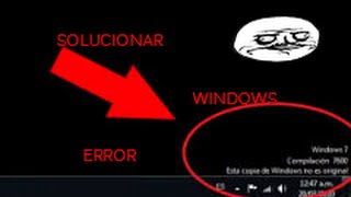 Como SOLUCIONAR ERROR  Esta Copia De Windows NO ES ORIGINAL  Compilacion 7600 o 7601 [upl. by Adnorat]