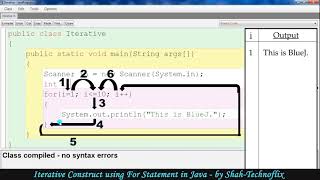 Iterative Construct using For Statement  For Looping Statement  BlueJ Java  Hindi [upl. by Koehler]