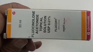 Flucort Skin Lotion  Fluocinolone Acetonide 001 Topical Solution  Flucort Lotion Uses Hindi [upl. by Nim]