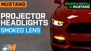 20152022 Mustang Sequential Projector Headlights Smoked Lens Review amp Install [upl. by Bower]