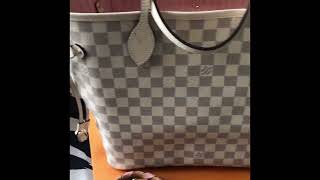 LOUIS VUITTON NEVERFULL MM DAMIER AZUR LIMITED COLLECTION  NO VACHETTA Spring in the City 2022 [upl. by Sherrill]