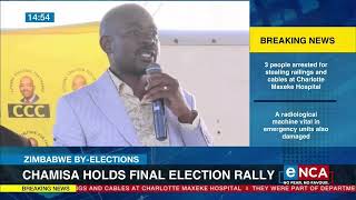 Zimbabwe ByElections  Nelson Chamisa holds final election rally [upl. by Adneral]