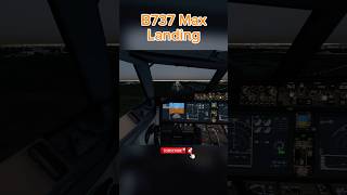 B737 Max  Cockpit View Landing  Aeroflyfsglobal  aviation trendingshorts [upl. by Ydeh]