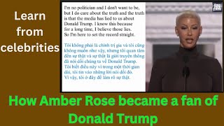 How Amber Rose became a fan of Donald Trump  Lets learn from celebrities [upl. by Reis]