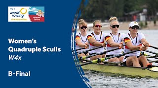 2023 World Rowing Championships  Womens Quadruple Sculls BFinal  Olympic Qualification [upl. by Hildagarde]