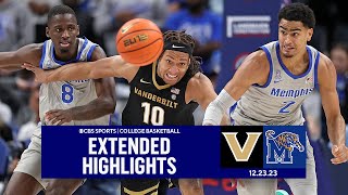 Vanderbilt vs No 23 Memphis College Basketball Extended Highlights I CBS Sports [upl. by Elder]