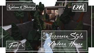 JapaneseStyle Modern House Speedbuild Part 55  Roblox  Welcome to Bloxburg [upl. by Pike737]