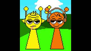 Simon and Oren trying to tickle each other Pt 1 animation pixelart funny sprunki tickles laugh [upl. by Aharon345]