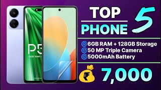 Top 5 Best Mobile Phones Under 7000 In 2024  Top 5 Best Phone Under 7000 In 2024 [upl. by Aggy]