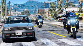 GTA 5 COURSE POURSUITE EN VILLE AVEC LES MOTARDS DE LA POLICE  LSPDFR 1101 [upl. by Malamud]