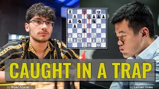 Caught in a trap  Alireza Firouzja vs Ding Liren  Tata Steel 2024 [upl. by Goldwin]