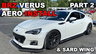 BRZ Splitter Diffuser amp Wing Install PART 2 [upl. by Schilt]