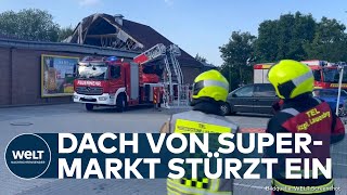 SCHLESWIGHOLSTEIN Supermarkt in Ratzeburg stürzt ein Zwölf Menschen leicht verletzt [upl. by Ida]