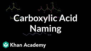 Carboxylic acid naming  Carboxylic acids and derivatives  Organic chemistry  Khan Academy [upl. by Henleigh]