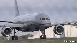 RNZAF Boeing 757 Departing Base Auckland  2022 [upl. by Aicul58]