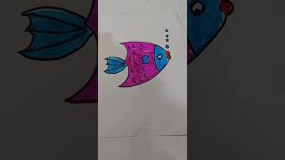 How to draw fish shorts youtubeshorts [upl. by Lennod256]