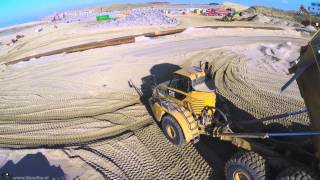 Coastal Reinforcement Netherlands  Katwijk aan Zee  Made by a Drone [upl. by Ahtoelc19]