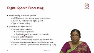 Lec 43 Speech Coding I [upl. by Atsyrc]