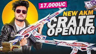 17000 UC💸 BEST AKM SKIN YET🤩 BGMI CRATE OPENING🎁 [upl. by Urata]