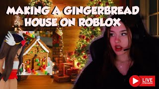 MAKING GINGERBREAD HOUSE ON ROBLOX OMG JOIN [upl. by Wahkuna]