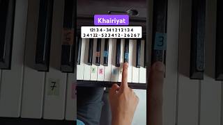 Khairiyat Song 🔥 Easy Piano Tutorial 🎵😱 [upl. by Panaggio]