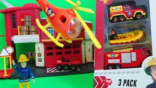 Firefighter Fireman Sam Dickie Toys Jupiter Fire Engine Venus and Neptune Boat Unboxing and Episode [upl. by Barty421]