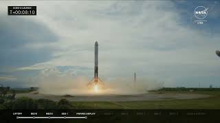 GOES U 2 Boosters Landing Falcon Heavy NASA Channel 4k 2024 06 25 [upl. by Royce657]