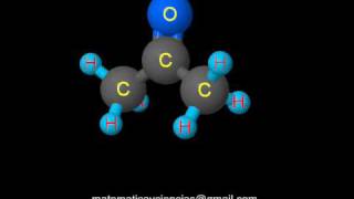 Molécula de acetona  2propanona   propan2ona  CH3COCH3 [upl. by Colier898]