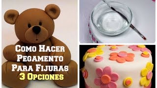 Tutorial pegamentos para figuras En Fondant 3 Opciones  Madelins Cakes [upl. by Zebada]