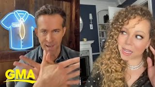 Mariah Carey and Ryan Reynolds lipsync ‘Fantasy’ on TikTok l GMA [upl. by Fawcett]