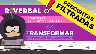 🚩TRANSFORMAR 2021 🧐  PACK Ejercicios Filtrados ❗❗ Razonamiento Verbal PARTE 1 [upl. by Watanabe350]