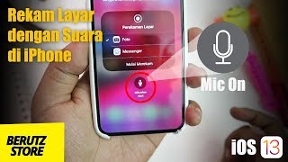 Cara Rekam Layar di Iphone dengan Suara  Screen Recording with Mic [upl. by Ainaznat]