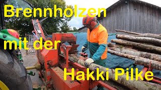 Brennholzen mit Hakki Pilke John Deere 5067E und Weidemann [upl. by Arraek]