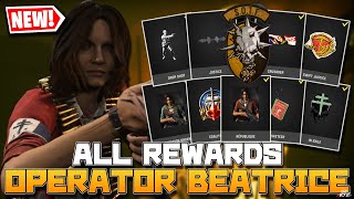 All OPERATOR REWARDS for BEATRICE Vanguard Operator Rewards [upl. by Cud]