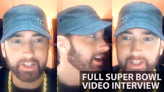 Full Video Interview Eminem on Upcoming Super Bowl Halftime Show Kendrick Lamar Dre 02112022 [upl. by Gibbeon]