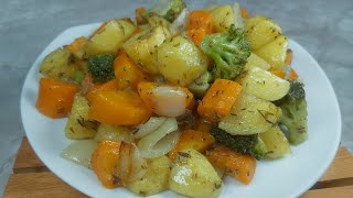 Its so delicious that I make it almost every day Roasted Vegetables Recipe Happycall Double Pan [upl. by Llyrad755]